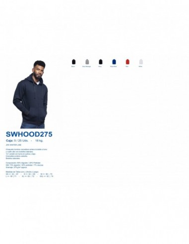 SWHOOD275-WH-XS